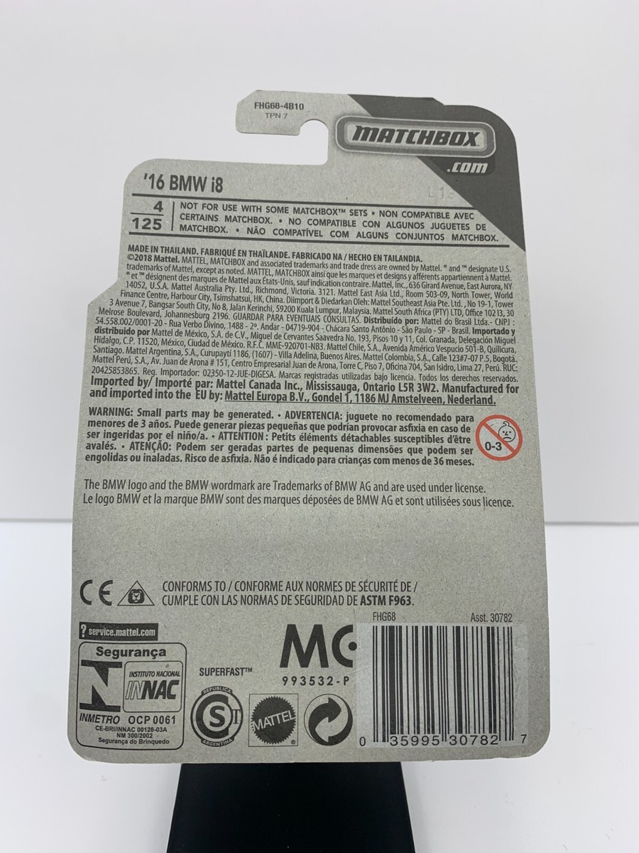 Matchbox 2018 MBX Road Trip '16 BMW i8 4/35 | eBay
