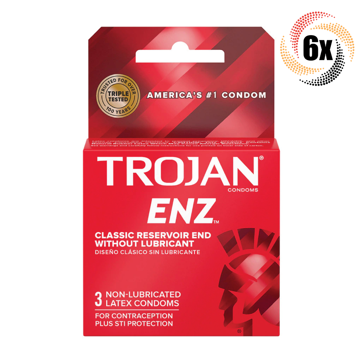 Full Box 6x Packs Trojan ENZ Non-Lubricated Latex Condoms ( 3 Per Pack )  22600920502| eBay