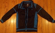 NEW BALANCE KIDS SIZE 6 BLACK BLUE POLYESTER JACKET POCKETS NEEDS NEW ZIPPER 253