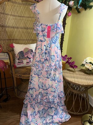 lilly pulitzer riland maxi dress Women's Lilly Pulitzer Riland Clip Dot Maxi Dress, Size 00
