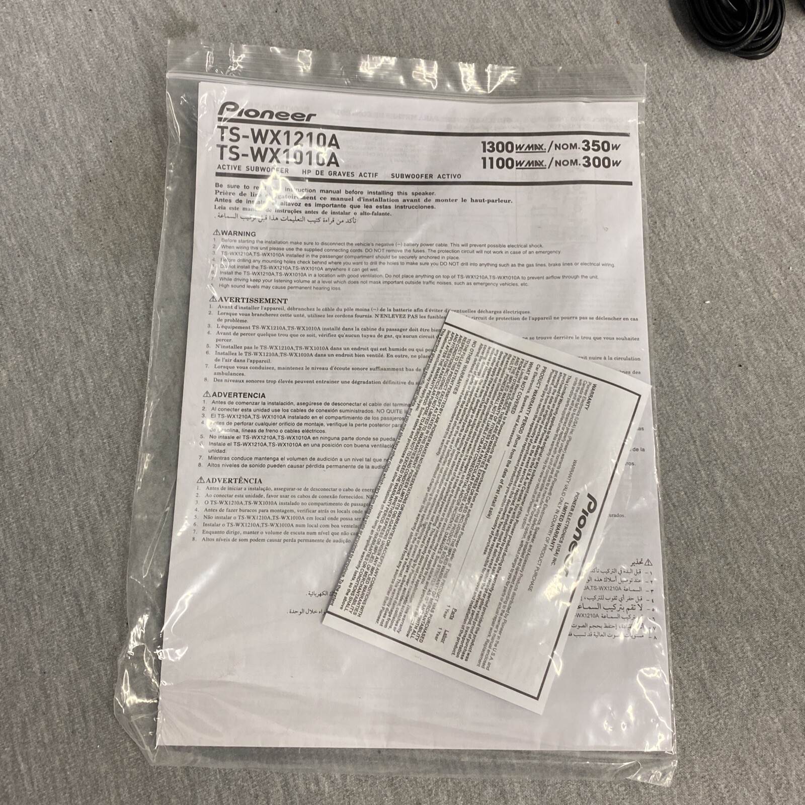 pioneer 10 inch 1100w car active subwoofer for sale online ebay