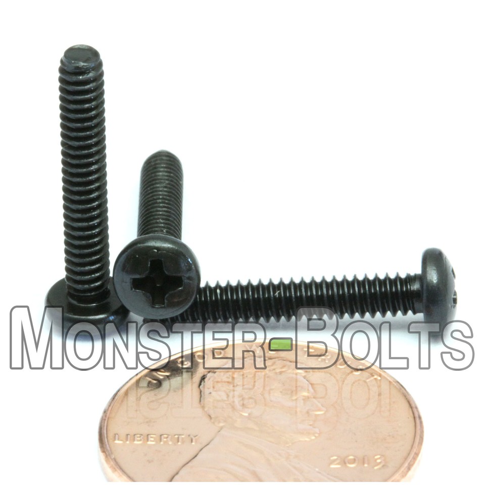 Lotto 300 Viti Testa Tonda Phillips Acciaio Inox 4-40 X 3/8 Pollice &ndash; Ossido Nero