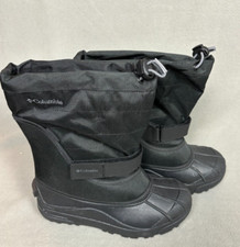 Columbia Powderbug Plus II Kids' Waterproof Snow Boots boys Black 5 NWOB