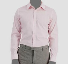 45 Club Room Men's Pink Regular-Fit Long-Sleeve Dress Shirt Size 18-18.5