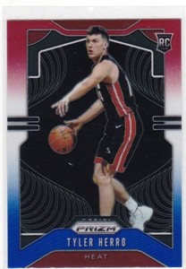 2019-20 Panini Prizm Tyler Herro Red White Blue RWB Prizm Rookie Card Miami Heat