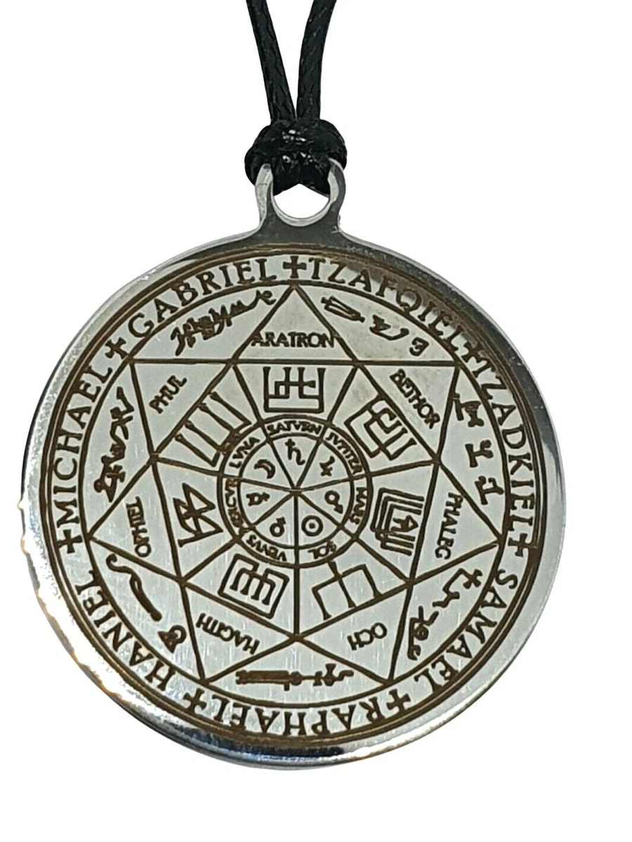 Seven Archangel Pendant Necklace Talisman 7 Sigil Evocation Cord Amulet Angelic