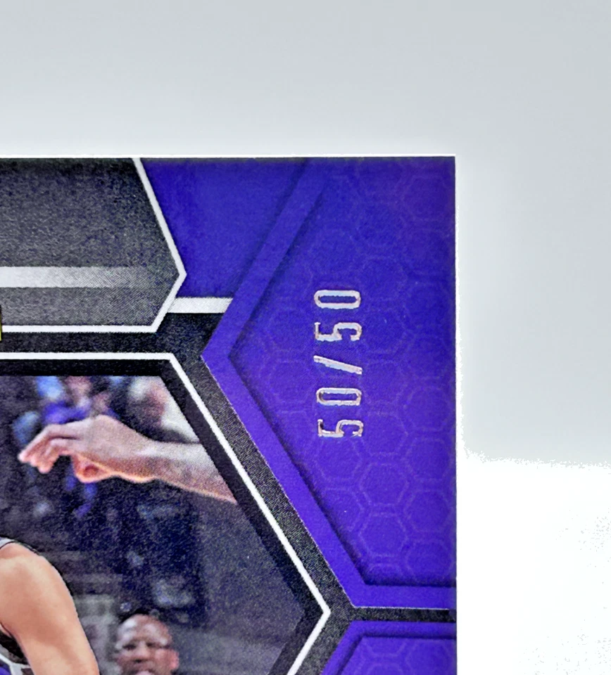 Kevin Huerter  Kings 2022-2023 Panini Prizm Mosaic Fast Break Purple 50/50  - Image 3 of 3