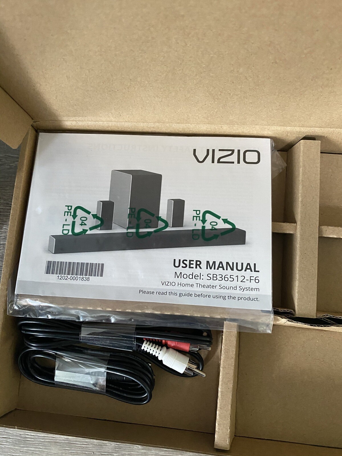 vizio sb36512 manual
