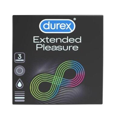 3 Stück Durex Extended Pleasure Kondome Aktverlängernd länger andauerndes Sex