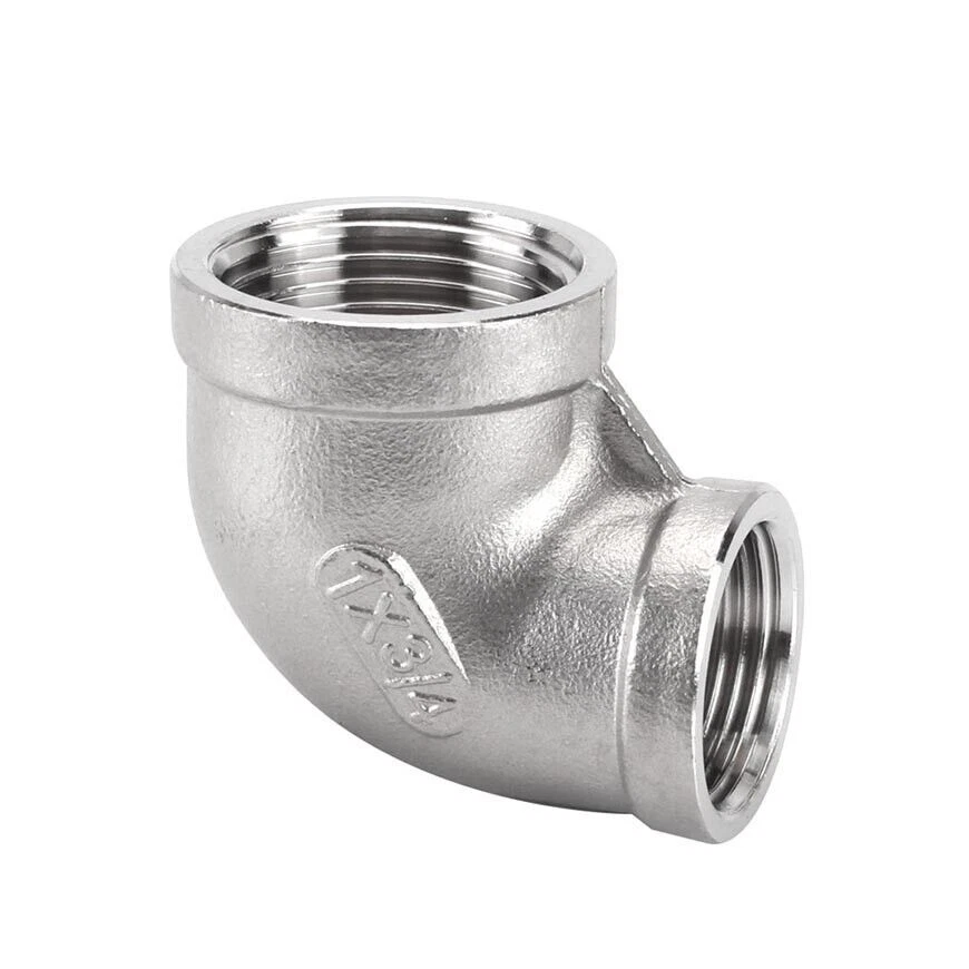 Stainless Steel BSP 1/8"-1" Female 90° Elbow Adaptors Pipe Fitting Connector - Image 4 of 4