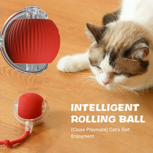 Juguetes interactivos para gatos bola rodante eléctrica mascota juego de gatito móvil automático - Imagen 5 de 20
