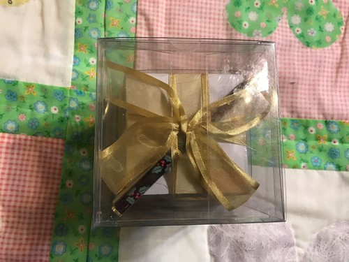 Memo Cube by Madison Studio Holly Leaves Office Desk MEMO PAD HOLDER & PEN NEW  - Picture 2 of 12