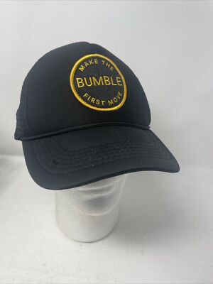 Bumble Dating Make The First Move Black Trucker Hat Unisex Cap Adjustable