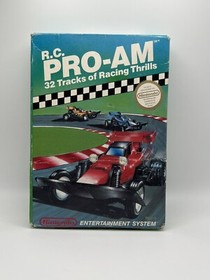 R.C. Pro-Am Nintendo NES CIB RC Juego Completo En Caja Juego, Caja y Manual 