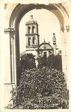 Foto real c1940 PC Templo del Hospital Irapuato Guanajuato México, MF 58