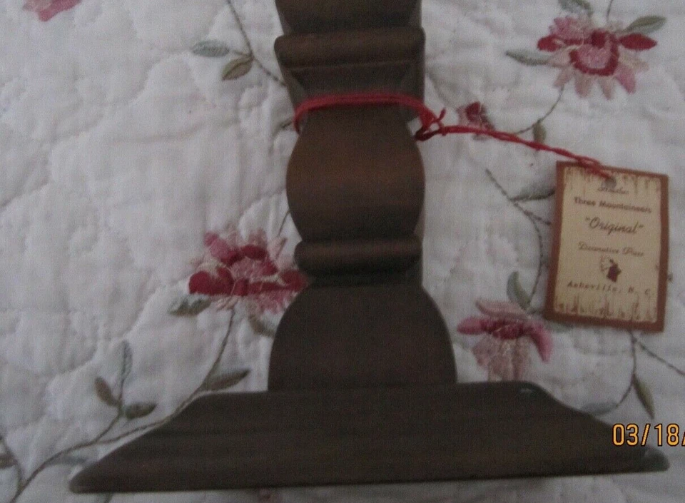Wooden Candle Holder, Three Mountaineers 5” Olde Pine NWT - Image 2 of 4