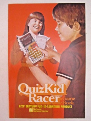 QuizKid Racer Handheld Calculator Game Book Booklet National Semiconductor