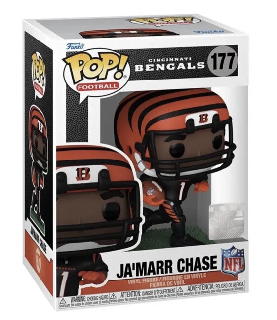 Funko Pop 177 Ja&rsquo;Marr Chase Cincinnati Bengals NFL Series 10 With Protector