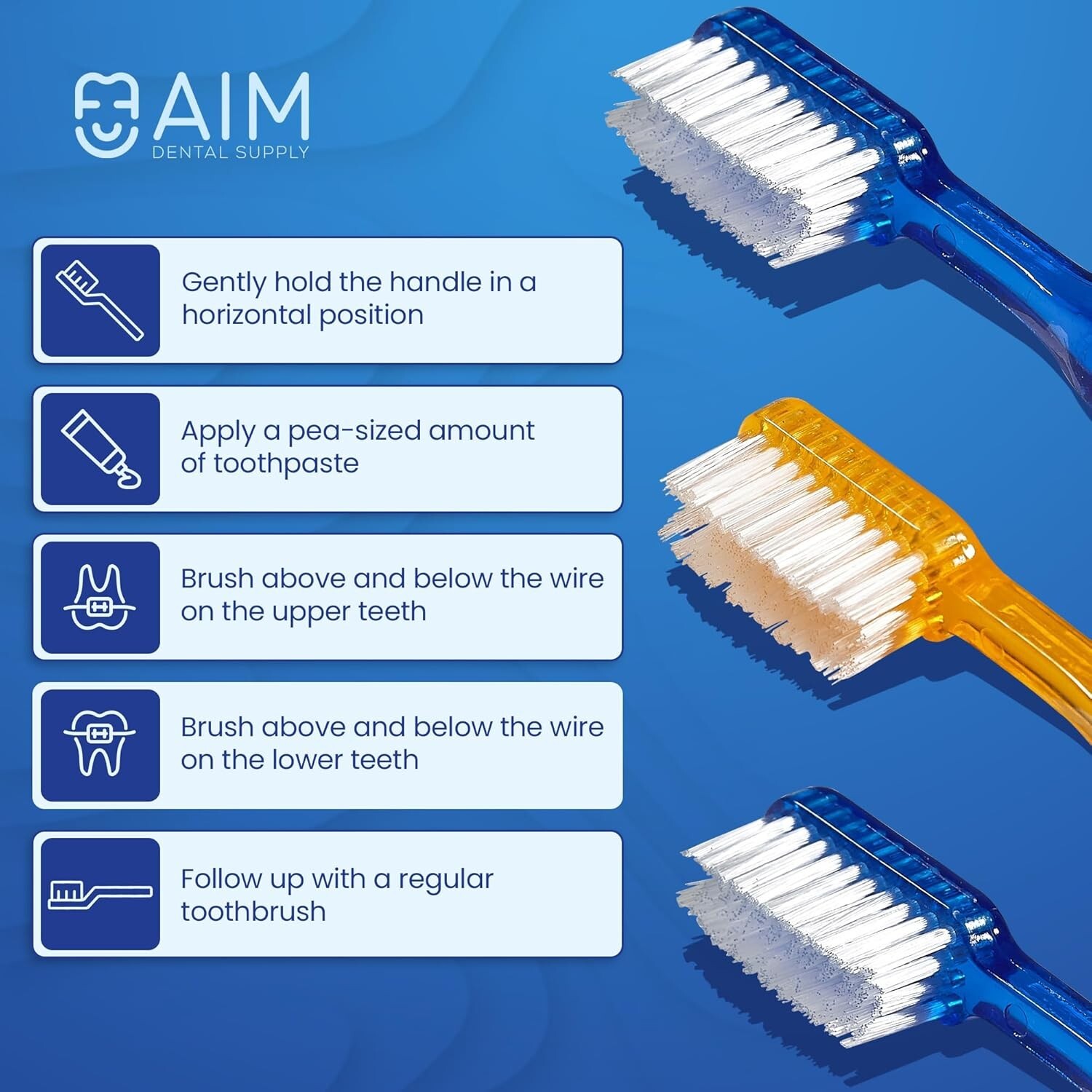 2X Braces Toothbrush, Soft Head Toothbrush for Braces,V-Shaped Ortho Double Side