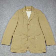 Camel Active Mens Jacket EU 50 UK 40R Cotton Elastane Khaki Brown/Yellow Blazer
