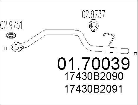 Tuyau d'échappement Daihatsu Cuore VI 1.0 pour stopper les bruits de fuite