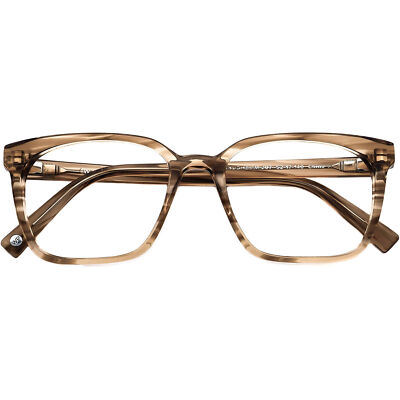 Warby Parker Hughes M 207 Transparent Brown Square Frame 52  display picture 2