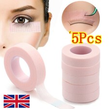 5 Rolls Lash Tape for Eyelash Extension Breathable Micropore Fabric Eye UK Stock