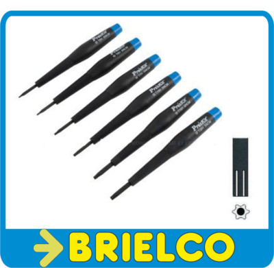 JUEGO 6 DESTORNILLADORES PARA MOVILES CONSOLA TORX T5 T6 T7 T10 T15 T20  BD10414