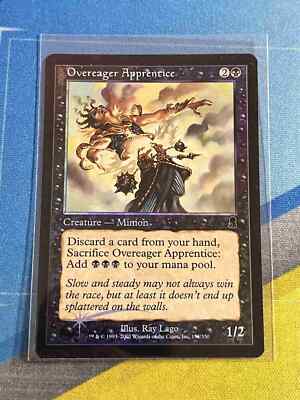 Magic the Gathering MTG Odyssey OVEREAGER APPRENTICE Foil