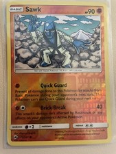 Pokémon TCG Sawk Burning Shadows 72/147 Reverse Holo Common NM