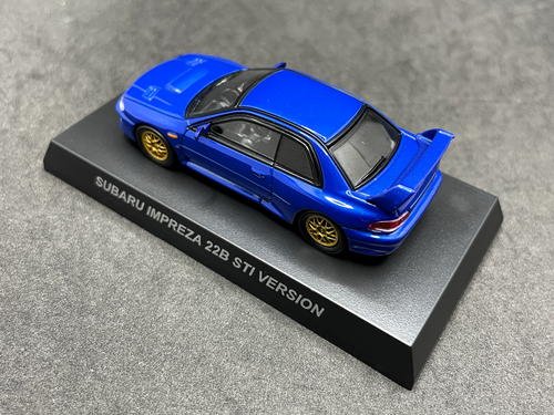 Kyosho 1/64 Subaru collection Impreza 22B STI Blue diecast model car 66C1 - Picture 3 of 5