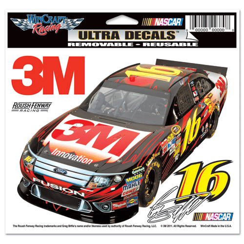Greg Biffle Wincraft #16 3M 5x6 Ultra Decal FREE SHIP! - Picture 1 of 1