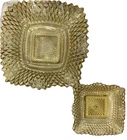 Vintage Set Of 2 Federal Glass Diamond Point Candy Trinket Dish Ashtray