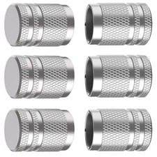 Tire Valve Stem Caps - 6 Pcs Caps Capsmetal Silver Tire Valve Stem Caps - 6 Pcs Caps Capsmetal Silver
