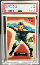 1955 Bowman Football Lou Creekmur PSA 6 EX-MT Detroit Lions Card #112       cc88
