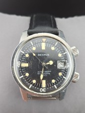 Benrus Ultra Deep 36mm Black Date Dial Automatic Men's Watch