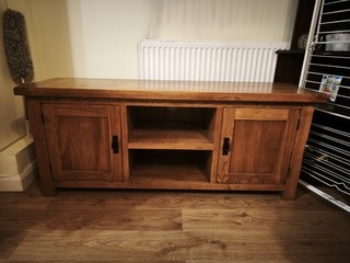 Solid Oak TV Unit