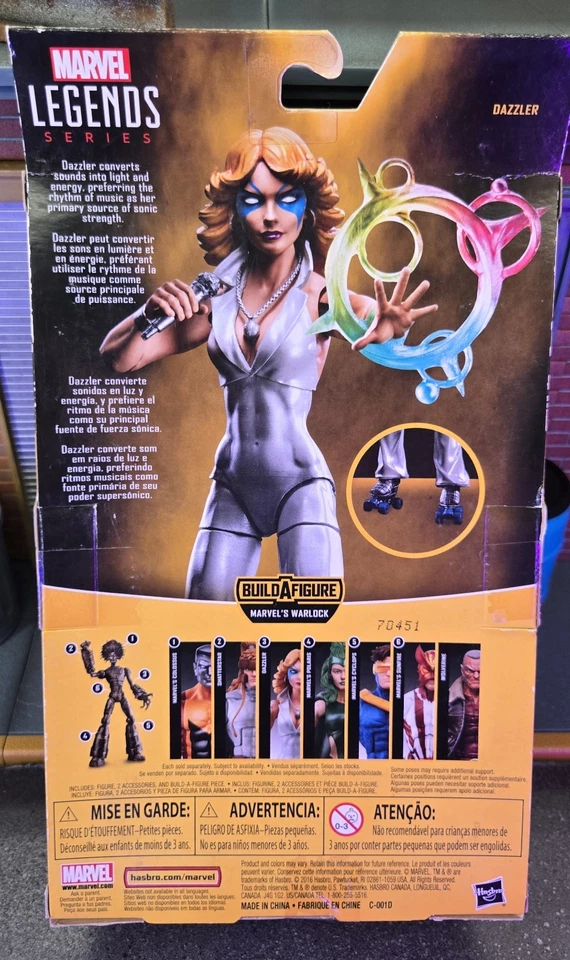 Figura de acción Warlock BAF Wave Marvel Legends X-Men Disco Dazzler 6" NUEVA EN CAJA Foto 3 de 3