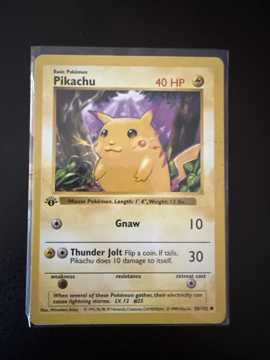 Pikachu Pokémon TCG Individual Trading Card Games Base Set in