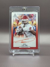 2020 PANINI LUMINANCE CEEDEE LAMB YEAR ONE RED INK AUTO ROOKIE SP ON CARD #YO-CD. rookie card picture
