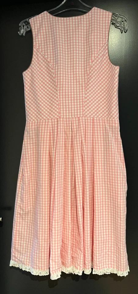 Damen Trachten Dirndl ärmellos Rosa, Weiß kariert ca. Gr. 38 v. C&A - Bild 2 von 2