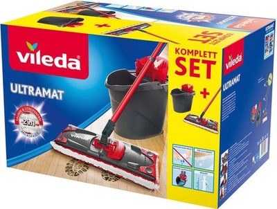 Vileda Ultramat 2in1 Komplett-Set   Bodenwischer mit PowerPresse