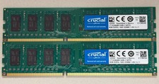 CRUCIAL DDR3 1600MHz 16GB 2x 8GB PC3-12800 Desktop 240pin DIMM Memory RAM