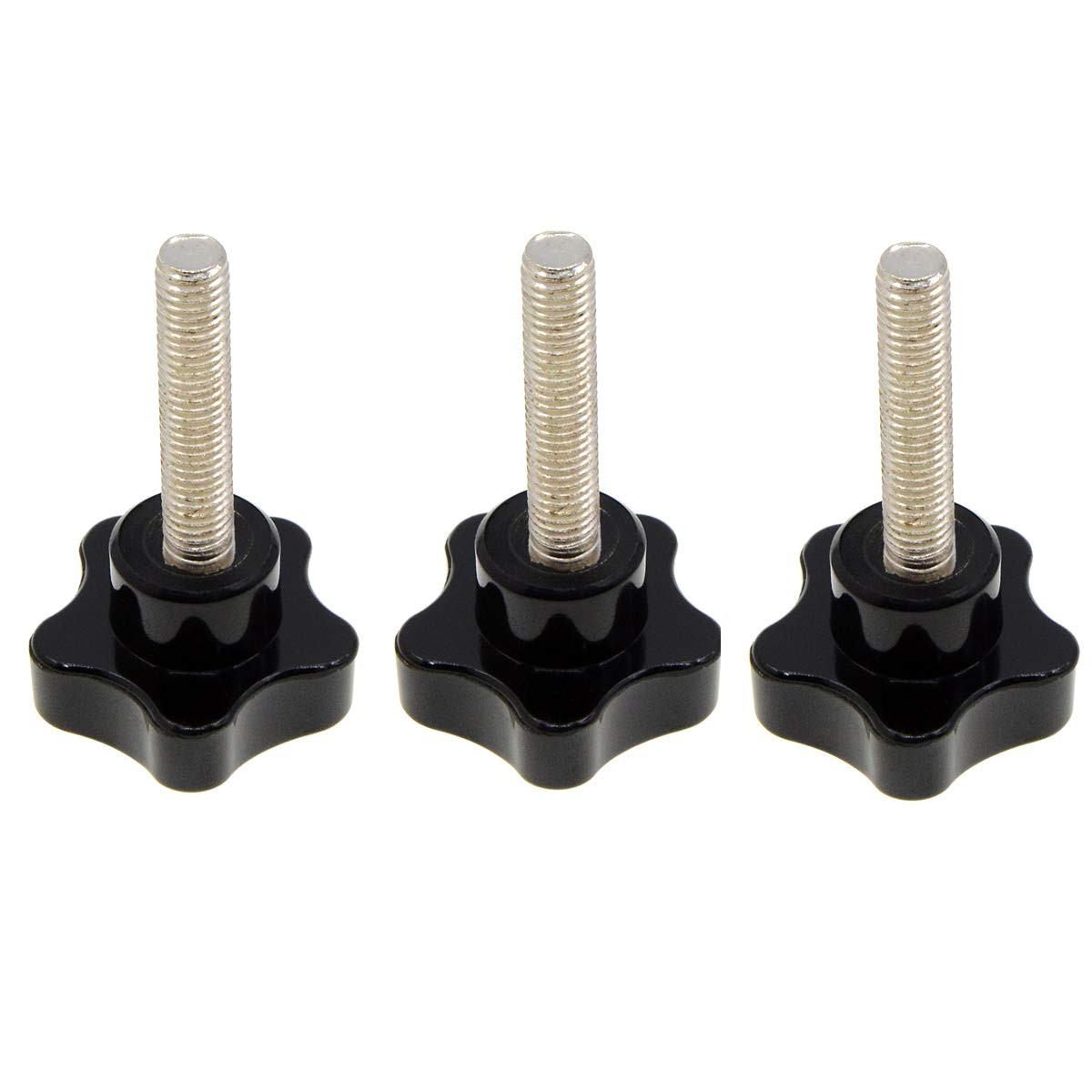 M8 x 40mm Thread Replacement Star Hand Knob Tightening Screw Quick Removal for U