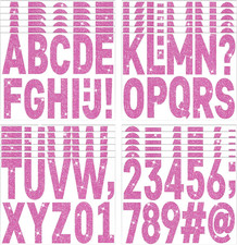 282 Pcs 24 Sheets Large Letter Stickers Glitter Big Font Alphabet Number Self