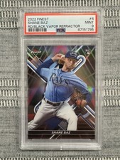 2022 Topps Finest - Shane Baz Red/Black Vapor Refractor /10 Rookie (RC) PSA 9