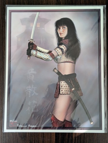 Xena ArtMaker Signed Patricia Parker Print 24/100 w COA Samurai Pose