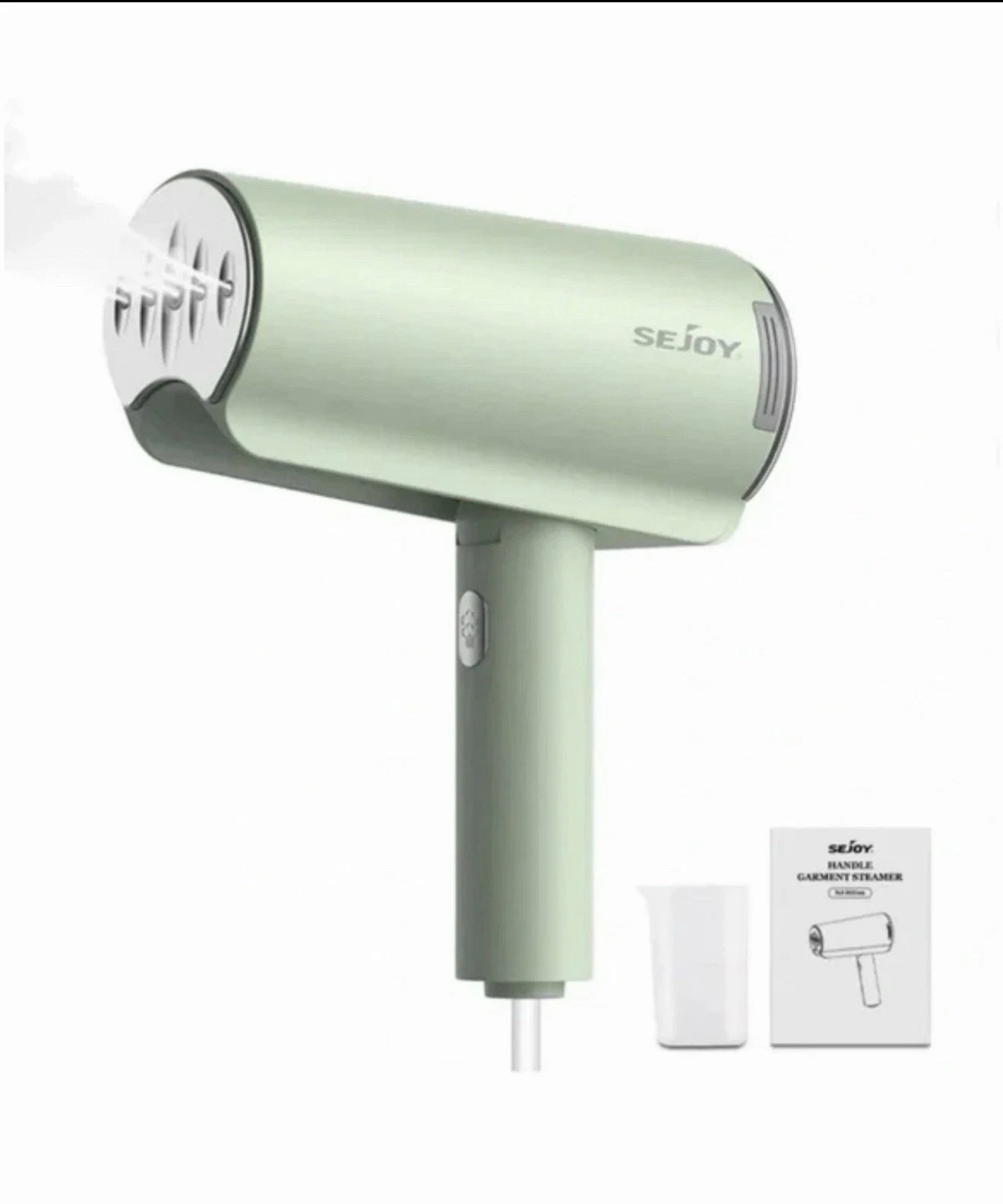 SEJOY NEW Handheld Garment Steamer NJ-HIE02 1000W Portable Travel Steamer Green