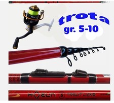 canna pesca trota lago tremarella vetrino piombino esca galleggiante mulinello