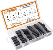  100 PCS CARBURETOR  VACUUM RUBBER CAP PLUG ASSORTMENT KIT INTAKE VACUUM LINES